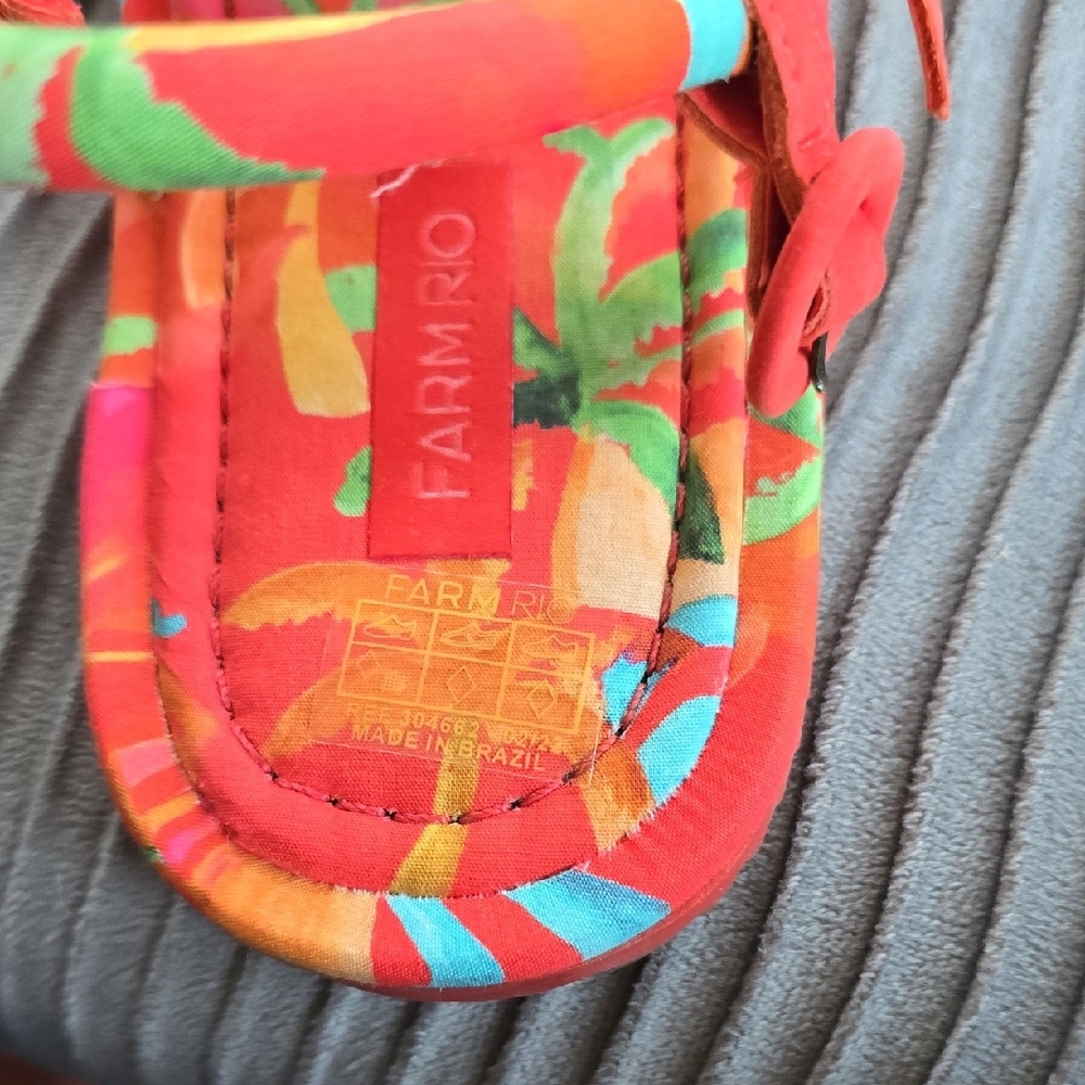 FARM Rio Vibrant Red Multicolor Sandals - Picture 2 of 7